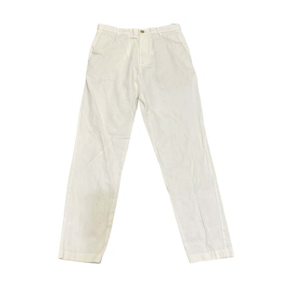 Zara Cotton Straight Leg Ankle Pants - Off White Size M